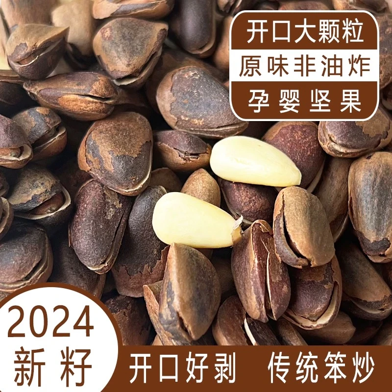 新货松子2024年东北松子香酥850粒左右干货坚果炒货颗粒饱满开口