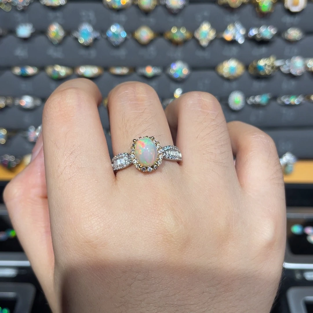 欧泊戒指—银S925镶嵌