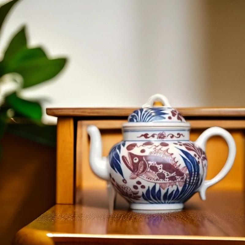 霖松堂 鱼藻纹系列宫灯壶