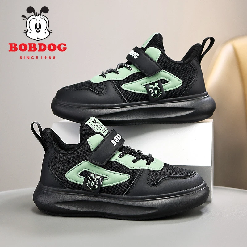 巴布豆男童鞋2025春秋新款透气网面男孩防滑软底百搭儿童运动鞋子
