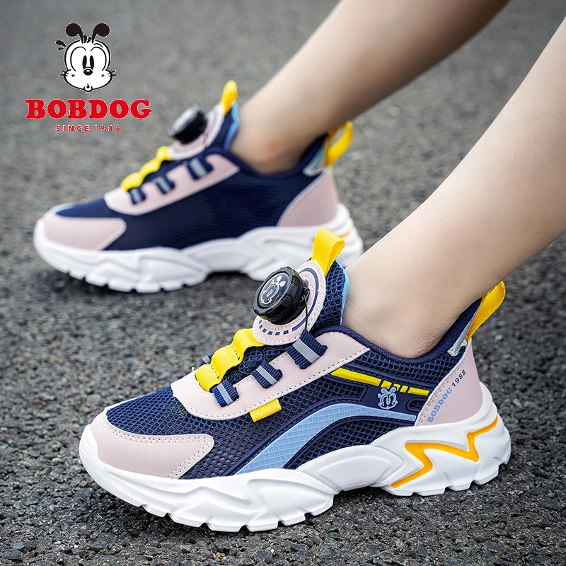 巴布豆儿童鞋子品牌童鞋男童6-12岁大童网面镂空透气儿童运动鞋子