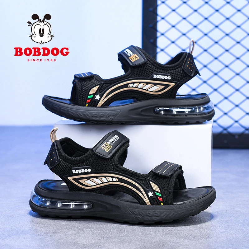 巴布豆儿童凉鞋男童鞋子2025年新款夏季软底防滑沙滩鞋中大童凉鞋