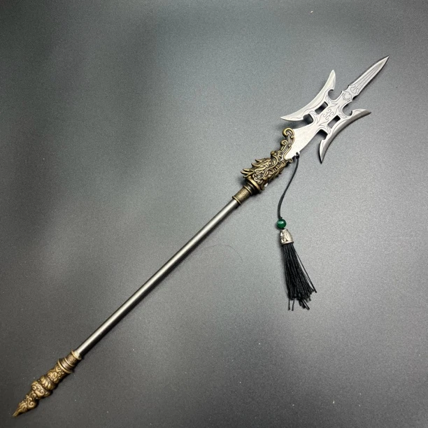龙泉锰钢系列微兵摆件游龙三国长兵器迷你45厘米左右
