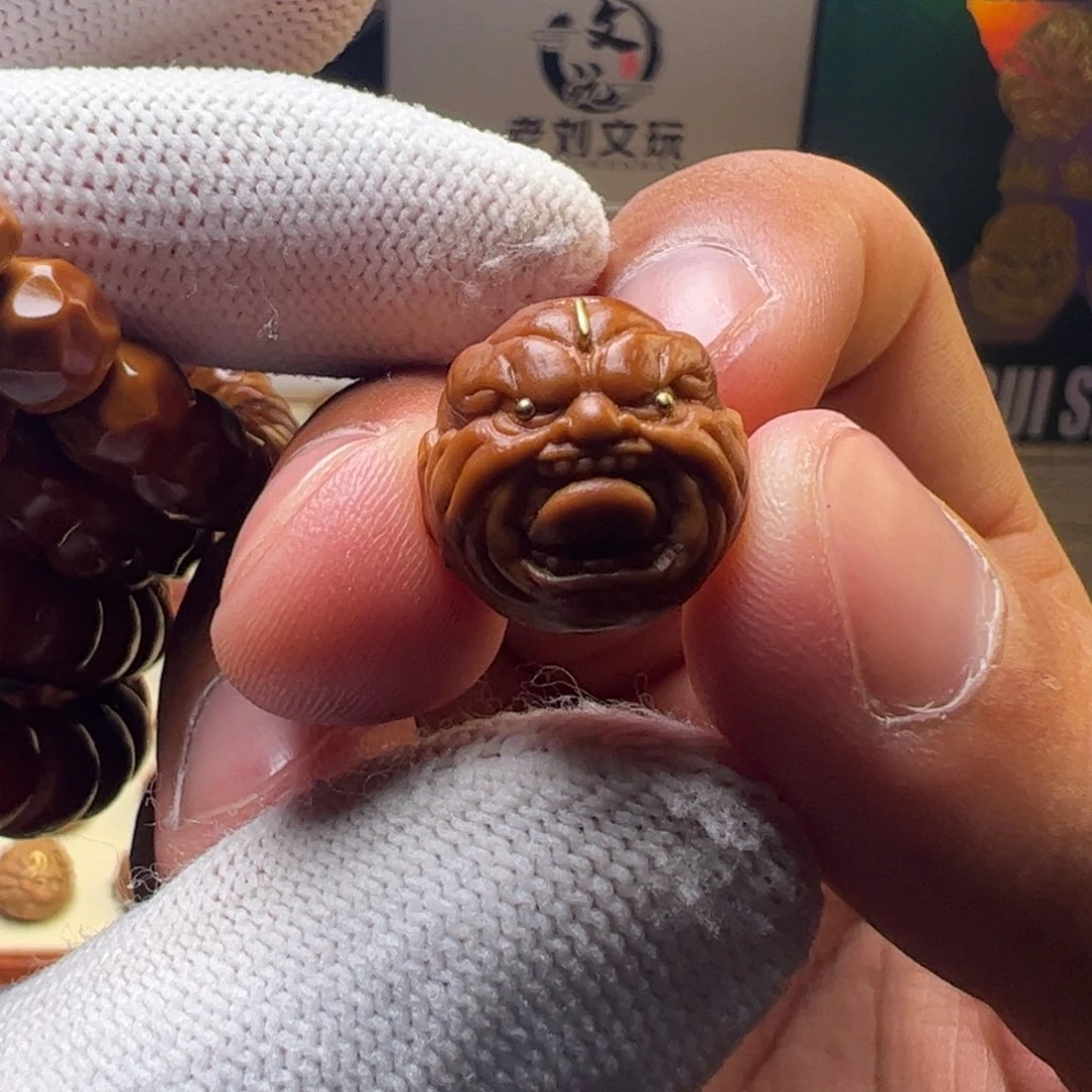 猴头核桃吊坠耳环恶僧