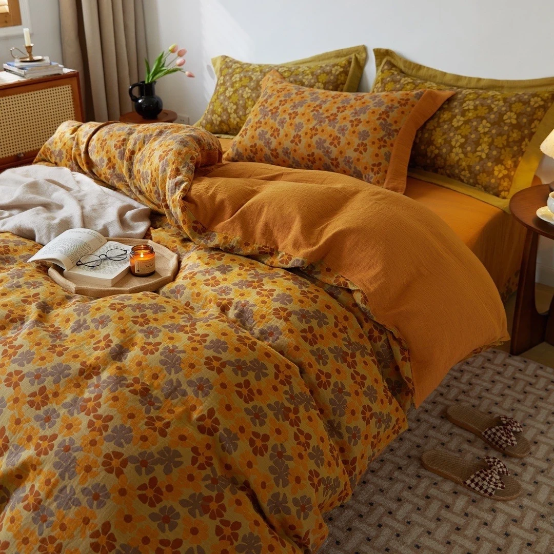 欧狄芬轻奢精梳复古碎花针织奶绒精梳轻奢碎花针织米兰斯特小幸运