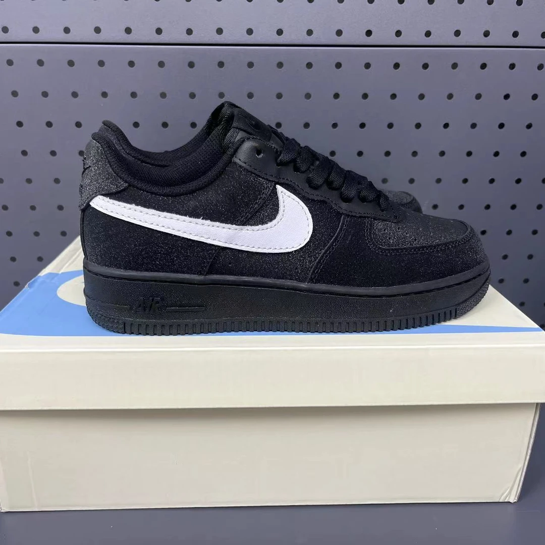 Nike/耐克 空军一号满天星熊猫黑白男女休闲鞋百搭潮鞋【流定制鞋】