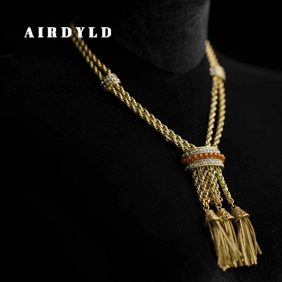 AirdyLD 黄铜项链 【暮光之心】复古宫廷浪漫精致项链欧美小众坠链