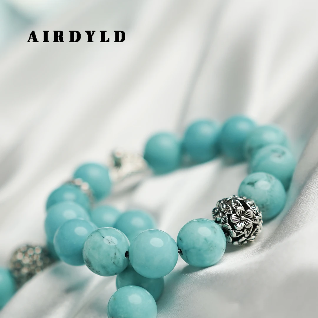 黄铜手链 【碧甸手串】蓝色淡雅时尚单圈极简精美清新设计感手链