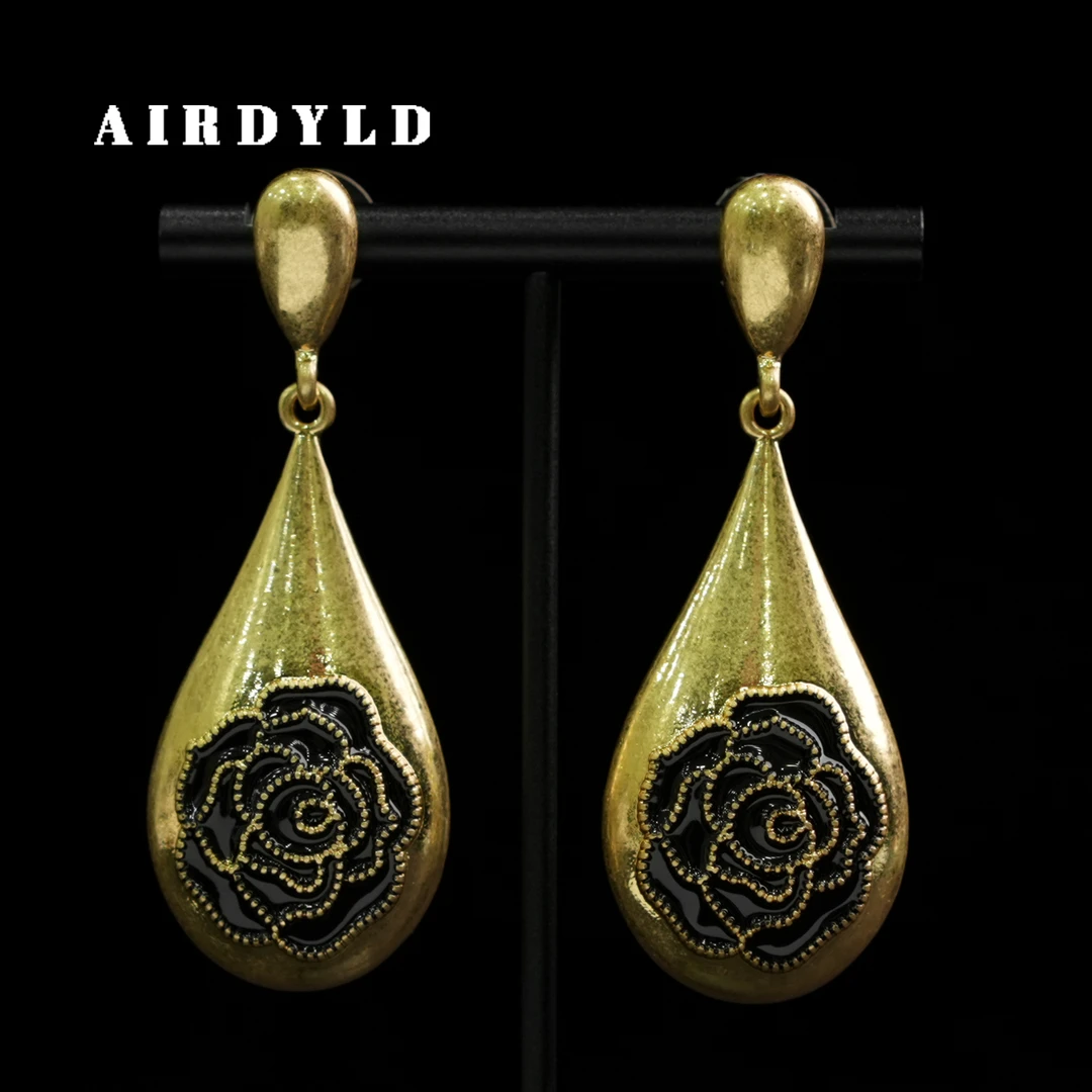 黄铜耳饰 【夜花耳钉】小众纯手工设计师复古做旧耳钉ED190