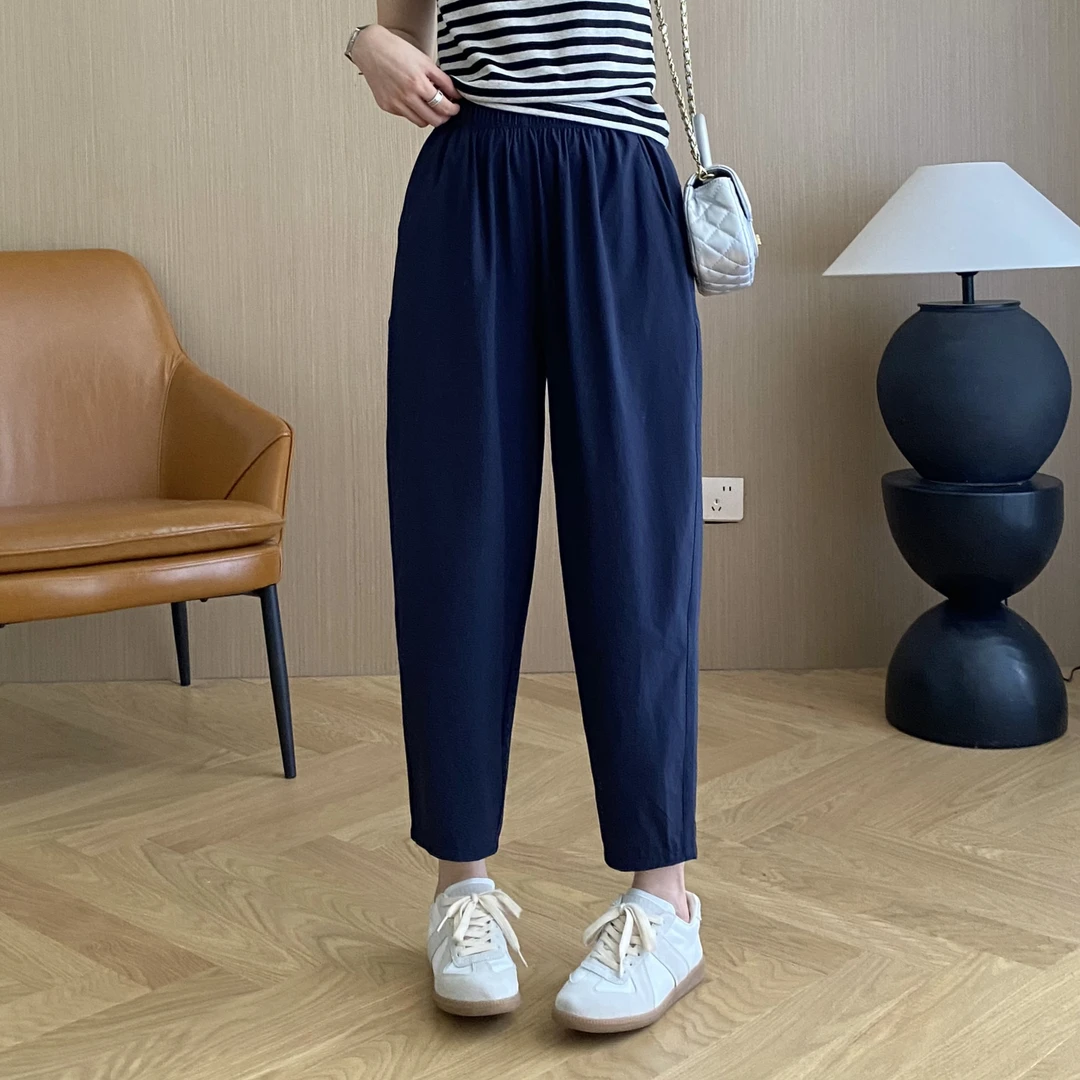 《专属》东力！薄款网格速干九分弹力松紧腰运动休闲气球裤（24287）