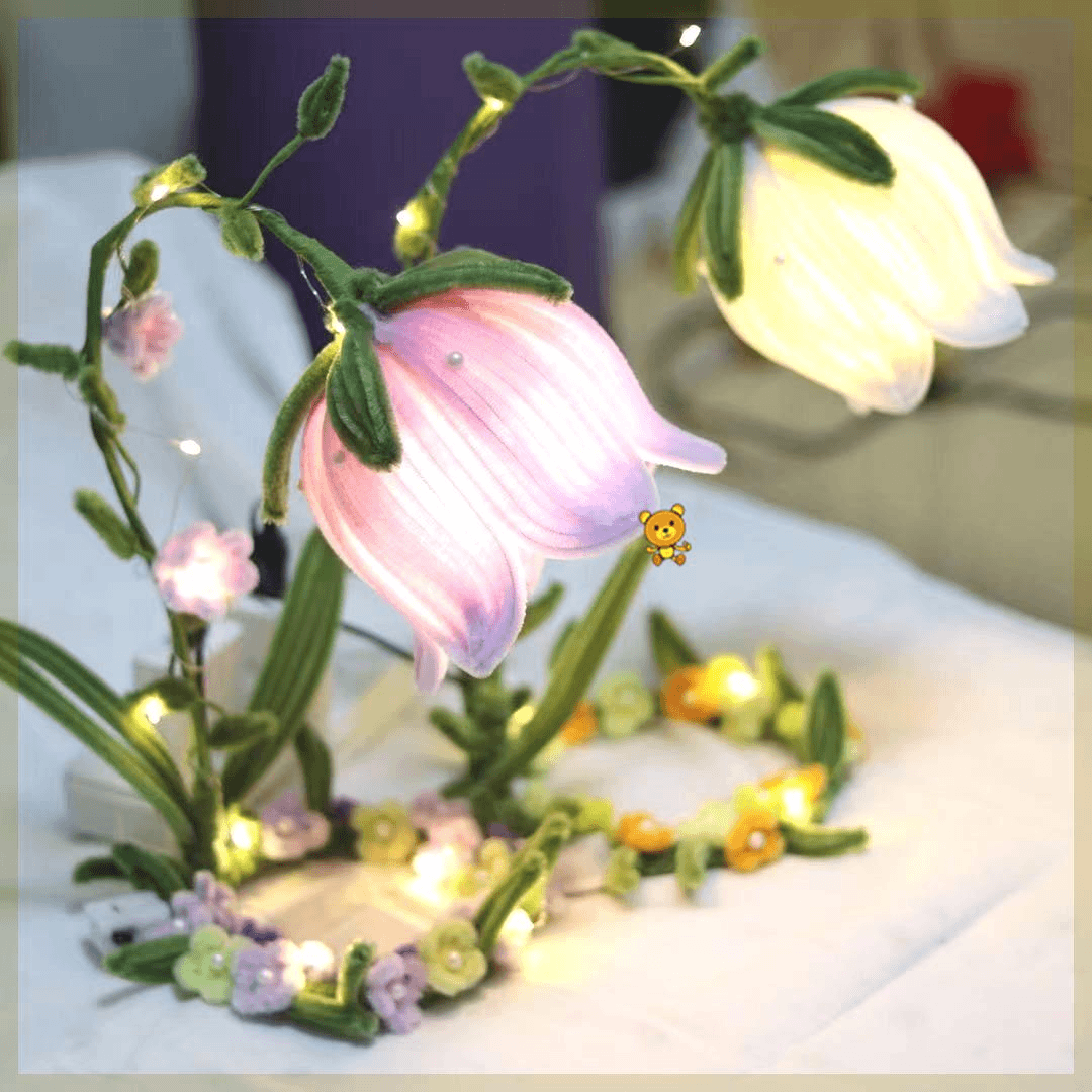 铃兰花灯七夕情人节铃兰花灯扭扭棒花手工DIY材料送女友生日礼物