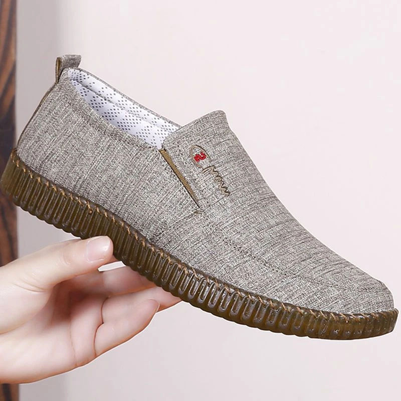 春季男鞋老北京布鞋男士休闲鞋男款透气软底防滑牛筋底爸爸工作鞋