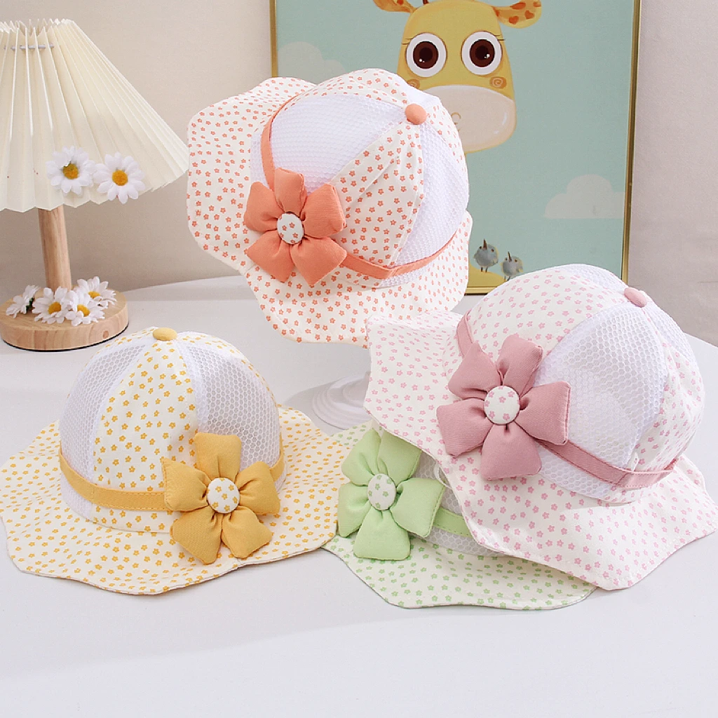 儿童渔夫帽春秋薄款女宝宝洋气遮阳帽女孩百搭大檐防晒公主盆帽潮