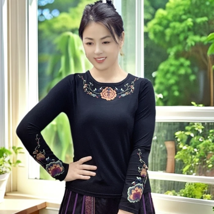 曦娅女装秋季新款【高弹力打底衫】时尚百搭修身气质显瘦长袖T恤