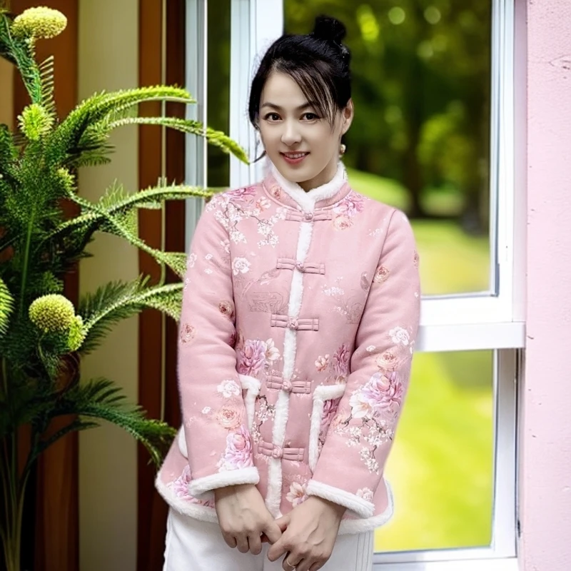 曦娅冬季新款民族风【复古棉衣】显瘦加绒加厚中式保暖国风拜年服
