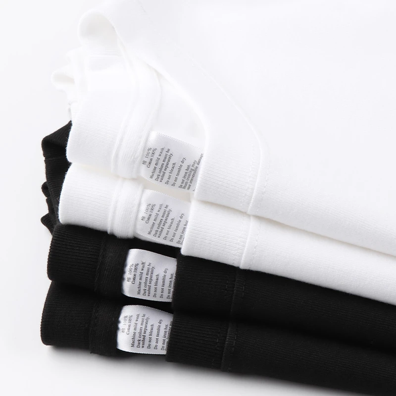 歌羽娜【一件体验装】270g重磅长袖纯棉男女T恤打底衫白色内搭男装