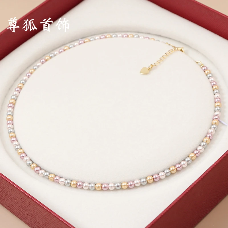七彩炫光3-4MM糖果色小米珠XL688