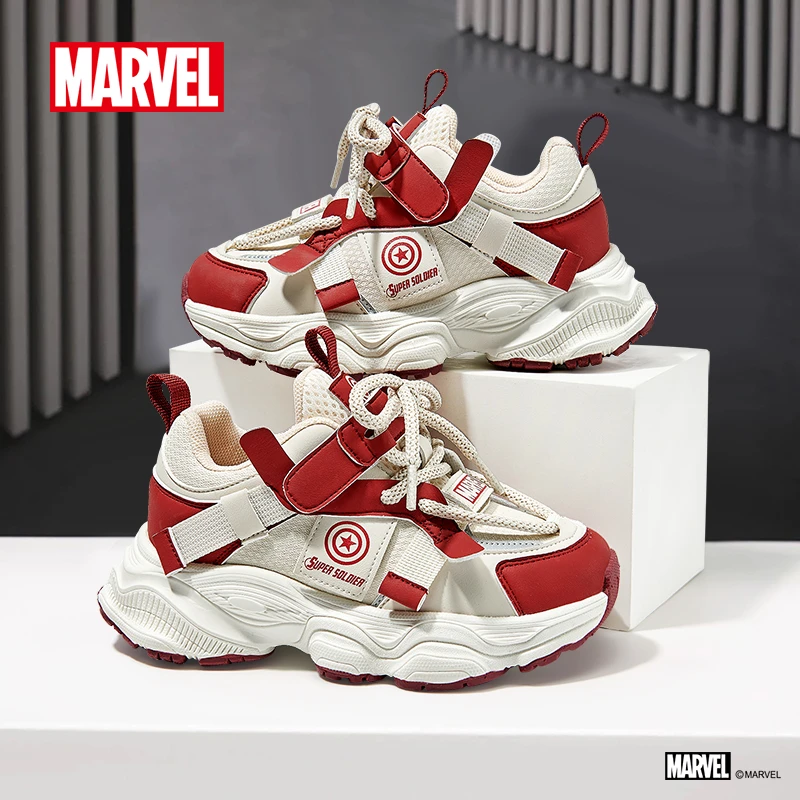 迪士尼男童女童秋季网面老爹鞋透气厚底中大童防滑跑步运动鞋