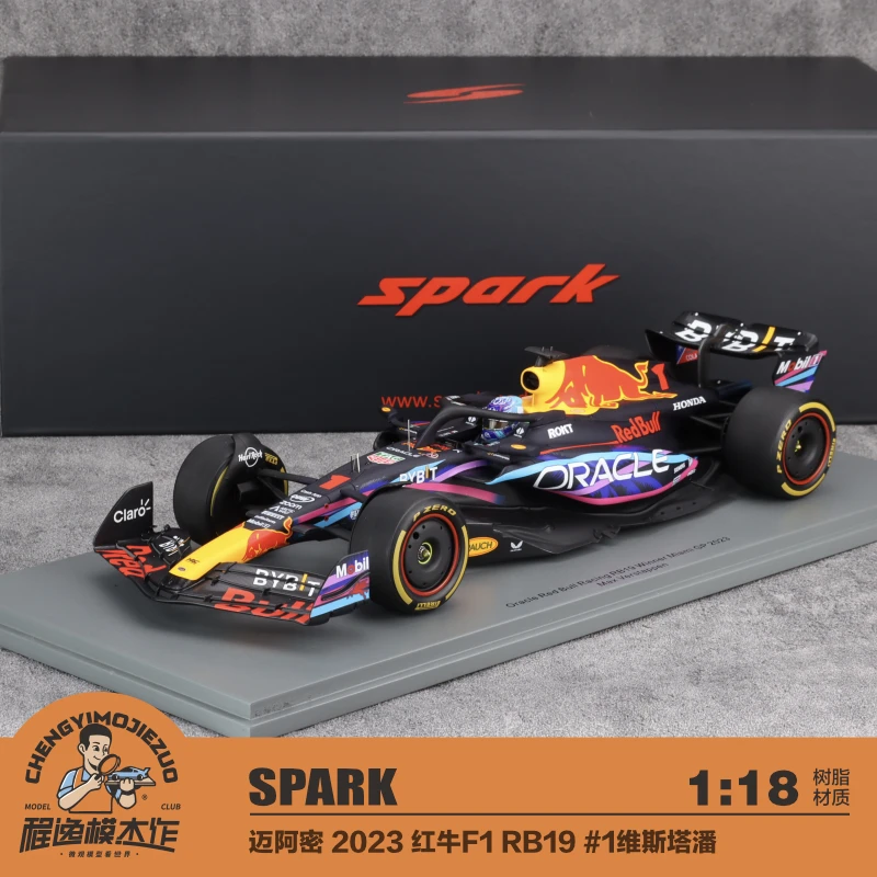 Spark 1:18 迈阿密 2023 红牛F1 RB19 #1维斯塔潘 树脂车模