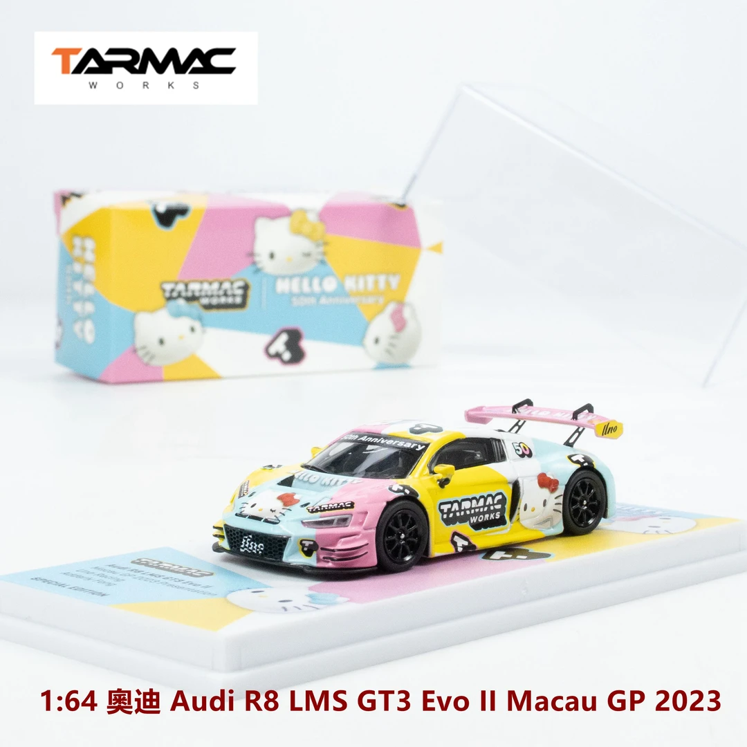 TW Tarmac Works 1:64 奥迪R8 LMS GT3 EVO II Kitty版 合金车模