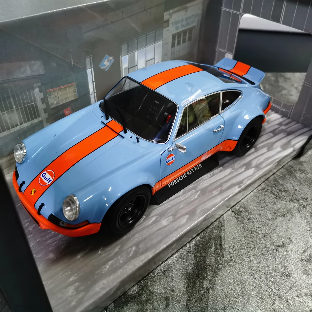 索利德Solido1:18 保时捷PORSCHE 911 RSR GULF 1973 双开门 车模