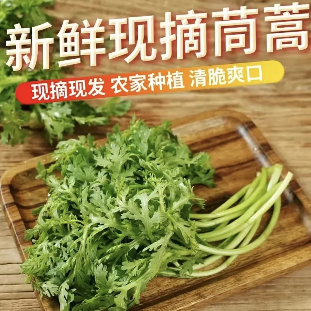 新鲜茼蒿 农家自种 小叶茼蒿 蒿子杆 火锅涮菜 现摘现发