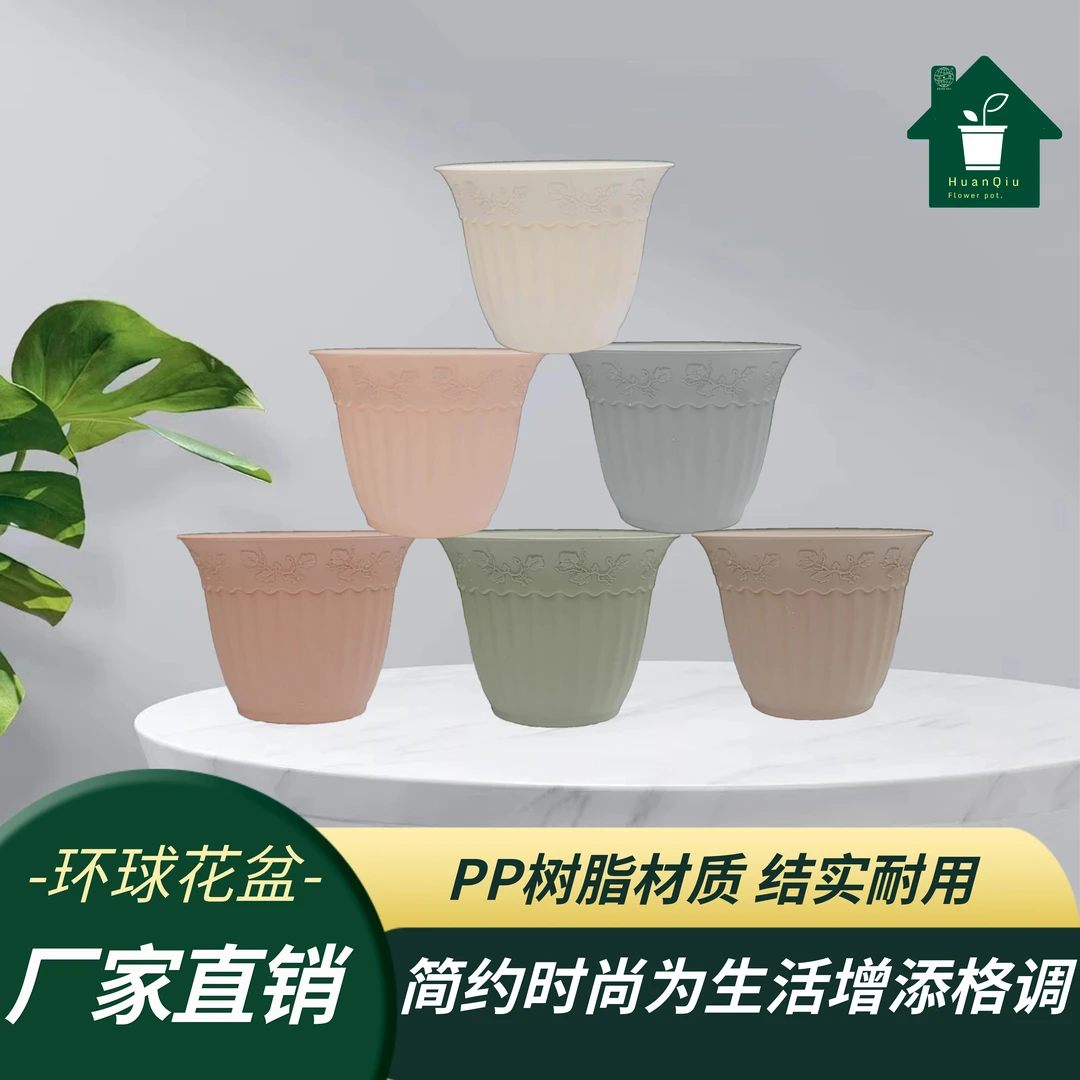 HUAN QIU/环球角堇酢浆草适用盆12厘米RPN5刻花盆
