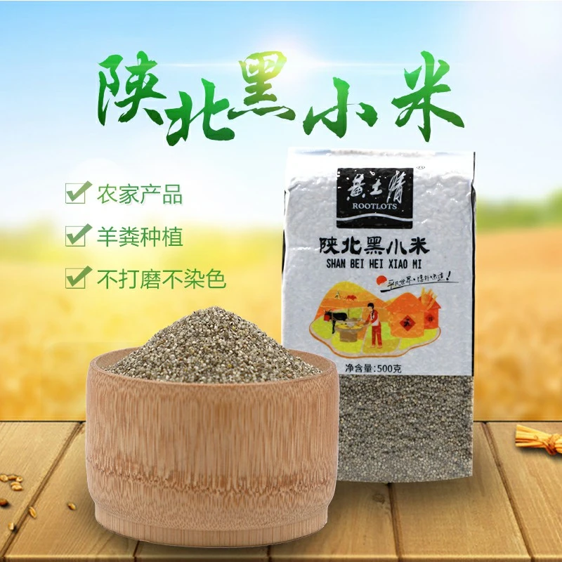 延安特产黄土情黑小米500g小米农家新米杂粮米粥包邮