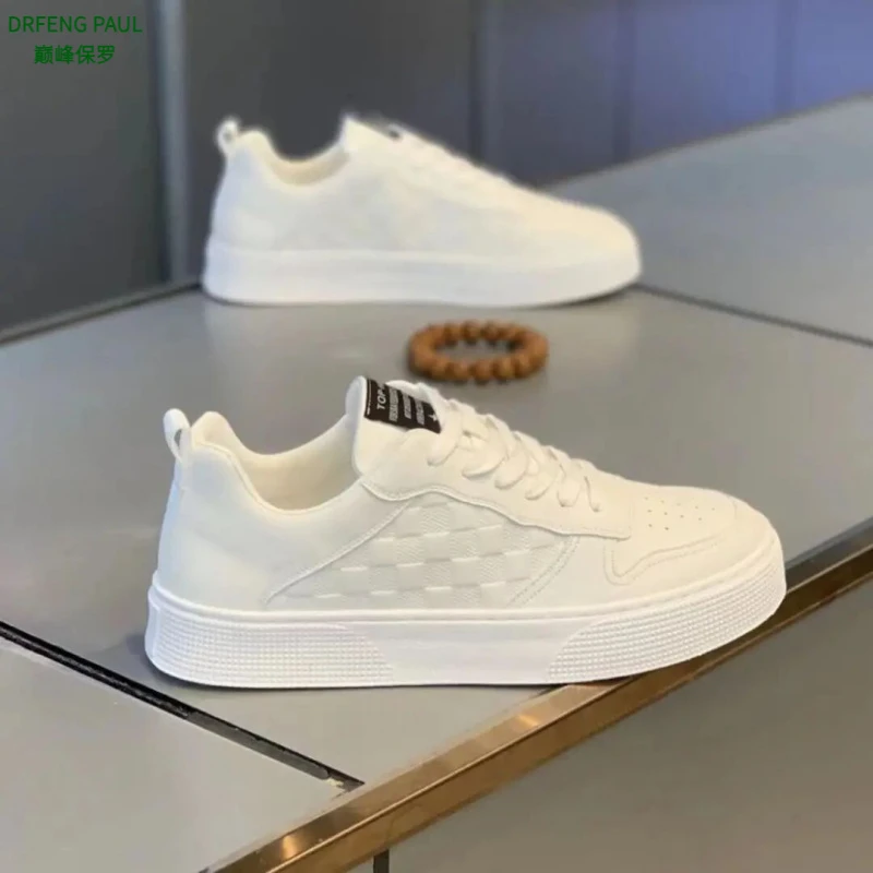 2023秋季透气男士板鞋休闲皮鞋小白鞋潮鞋子