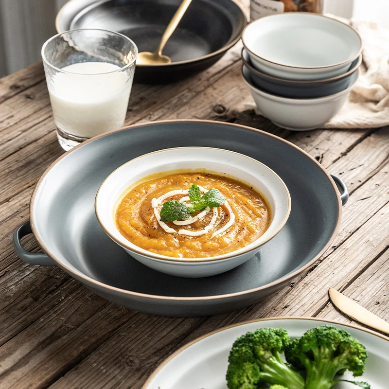 北欧简约6.25寸面碗大饭碗ins风泡面碗拉面碗陶瓷餐具家用高颜值