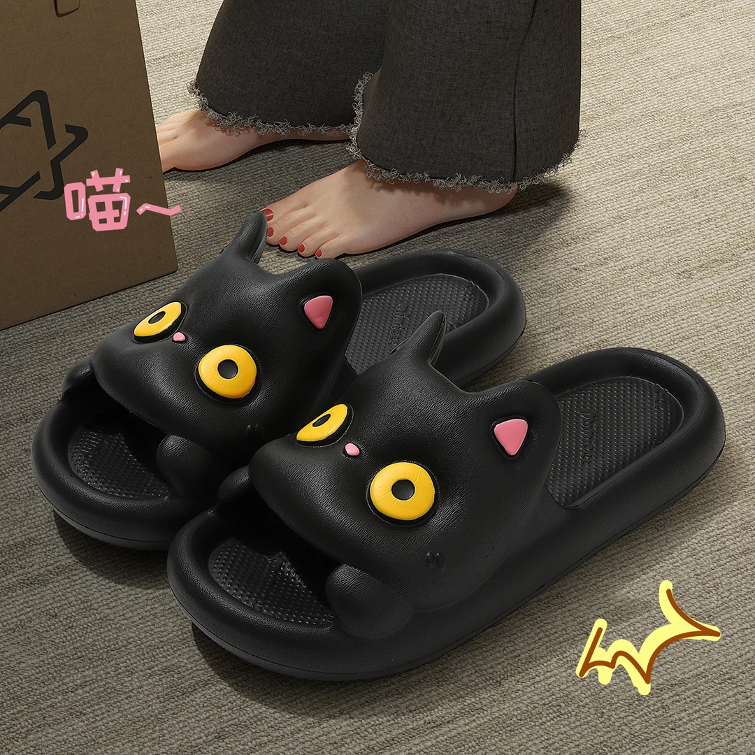 猫咪拖鞋女夏季2025新款防滑大学生宿舍居家洗澡可爱萌凉拖鞋外穿