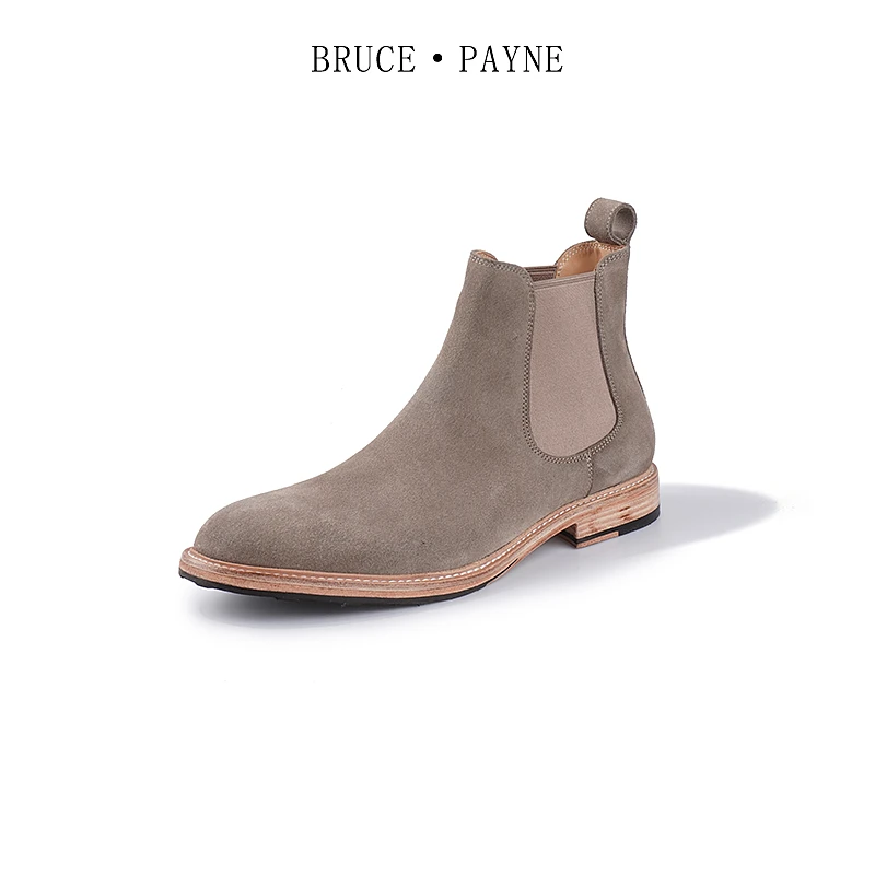 Bruce payne牛反绒Vibram德国进口牛反绒切尔西靴百搭时尚
