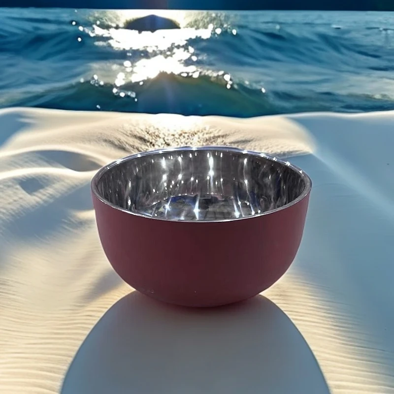 hy--13厘米混色不锈钢碗