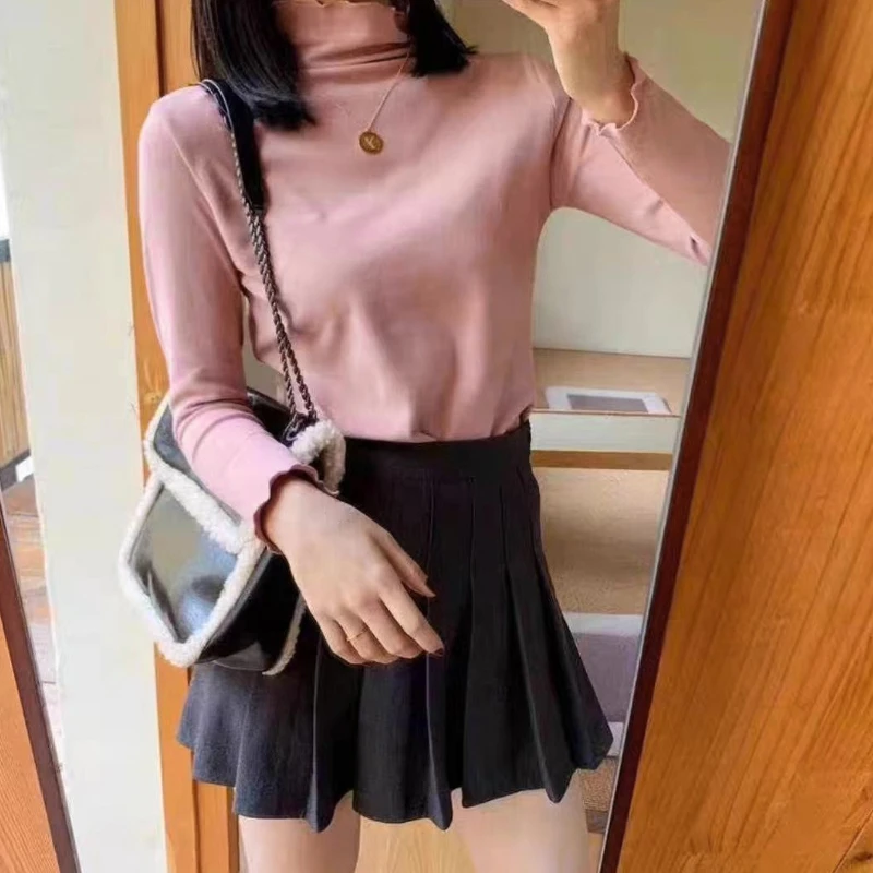 女士秋季半高领打底衫均码款式混发