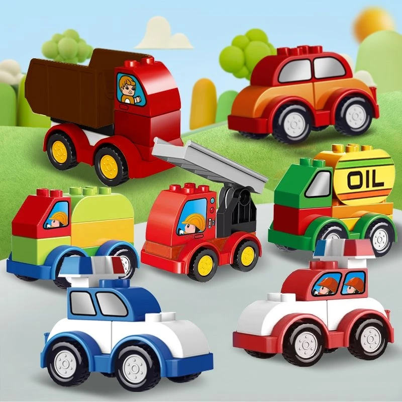 中国大颗粒积木儿童益智拼装玩具托马斯数字火车节车厢工程汽车底