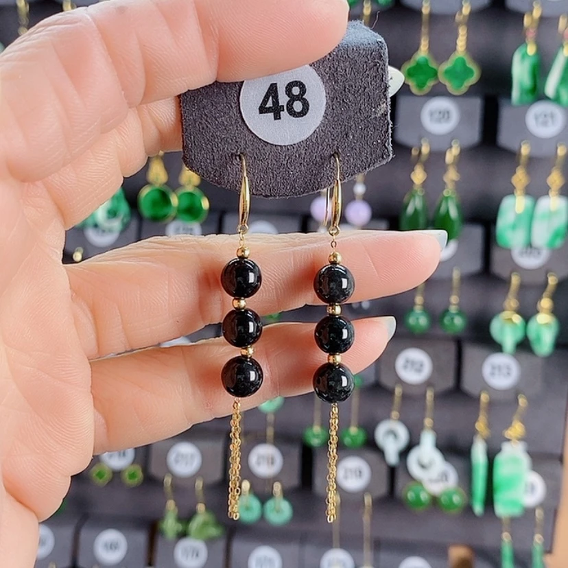 【闪购商品】翡翠耳饰18K金镶嵌