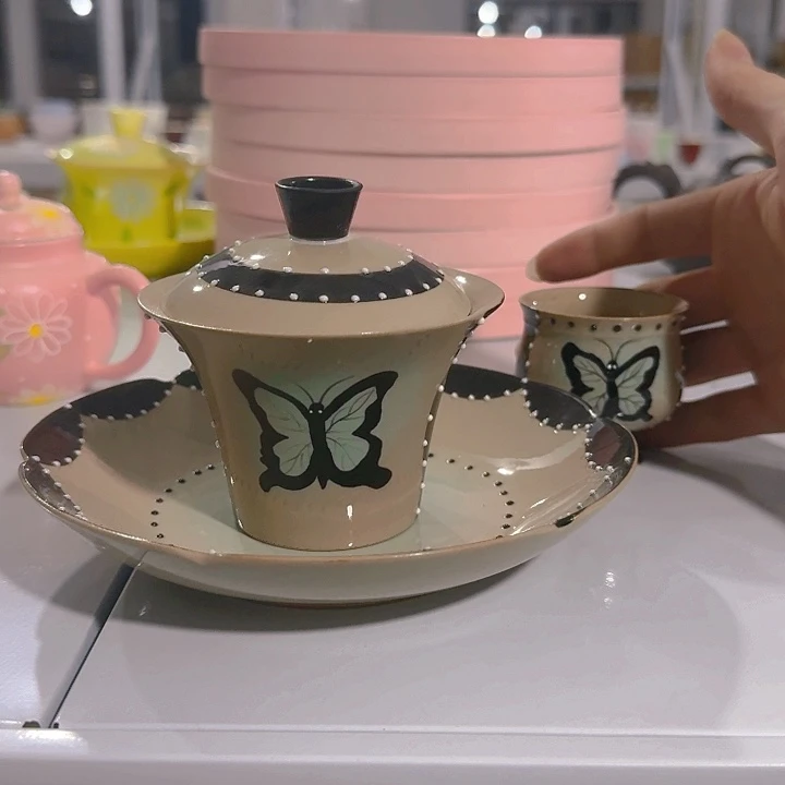 高温陶瓷茶壶茶杯