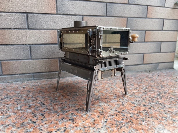 拾铁户外柴火炉帐篷取暖炉野餐折叠灶台露营便携炊具家用小壁炉