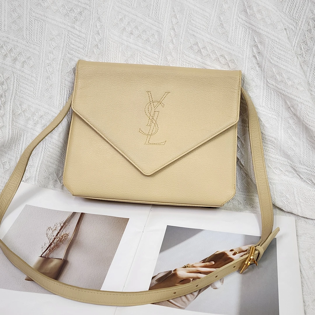 95新 YSL/圣罗兰 正标邮差单肩斜挎包