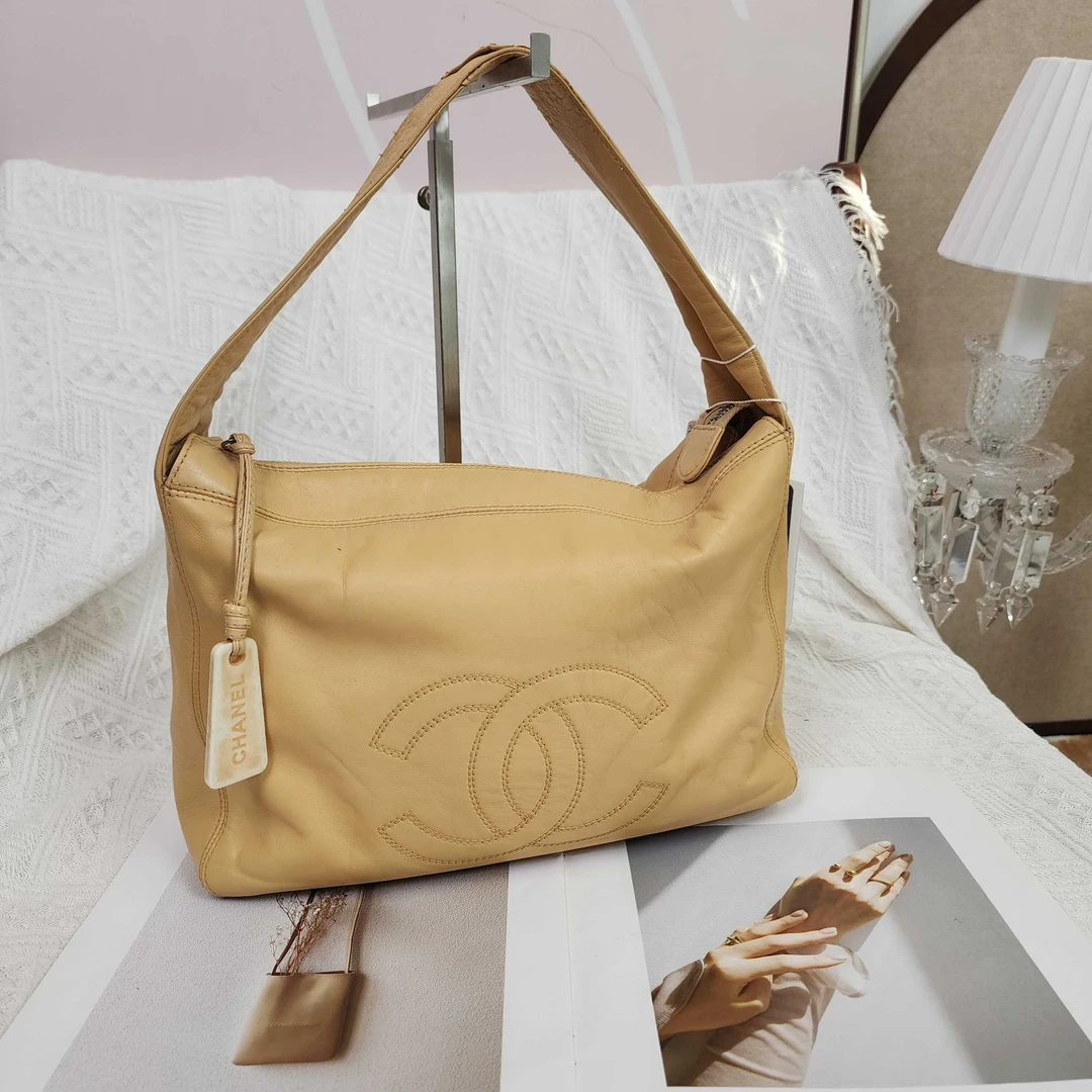 95新 Chanel/香奈儿 双C大logo单肩手提包