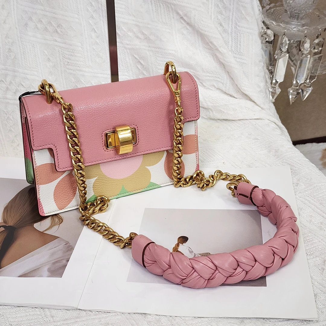 95新 MIU MIU/缪缪 花卉系列单肩斜挎包
