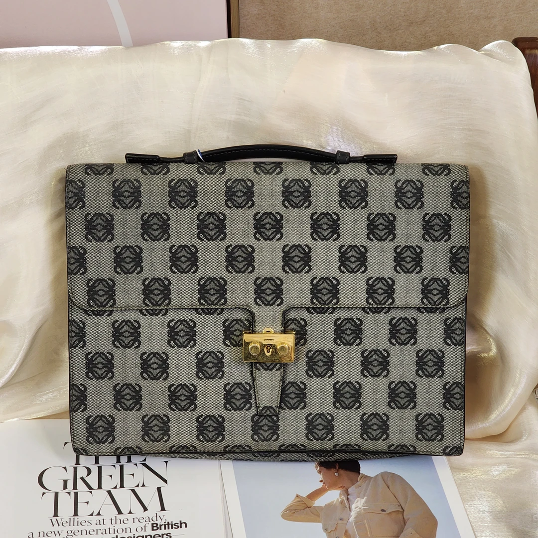 95新 LOEWE/罗意威 老花手提公文包