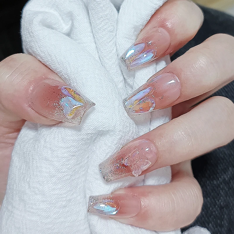 【指尖精灵】美甲甲片穿戴甲爆款指甲贴片贴纸指甲油甲油胶极光钻