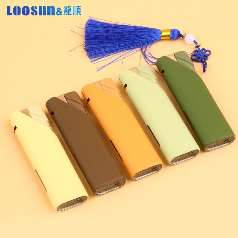 新款龙顺直冲防风打火机金属可充气蓝焰大火力耐烧防爆便携打火机