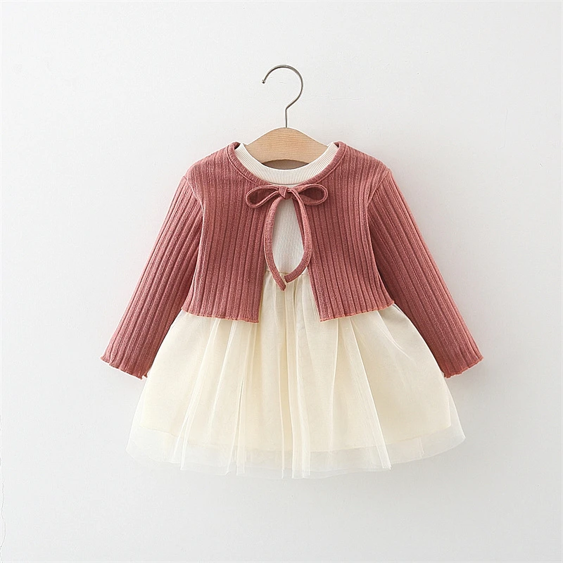 2025春季新款韩版两件套裙套装洋气可爱婴幼儿周岁公主裙直播批发