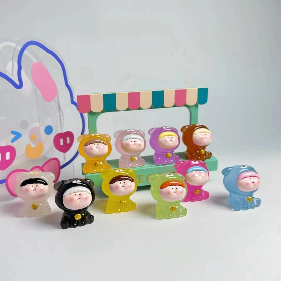 【九宫格】夜光小熊莉莉丝创意可爱微缩手工DIY立体摆件微景观