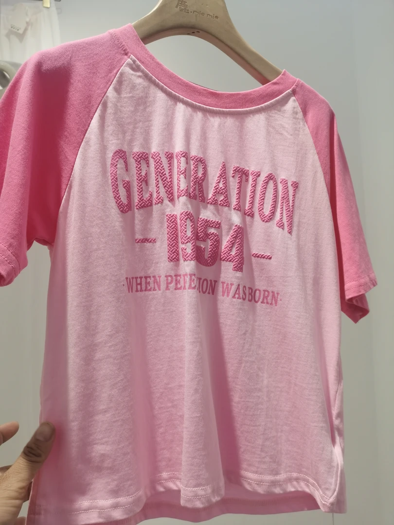 韩版潮童女中童棉T