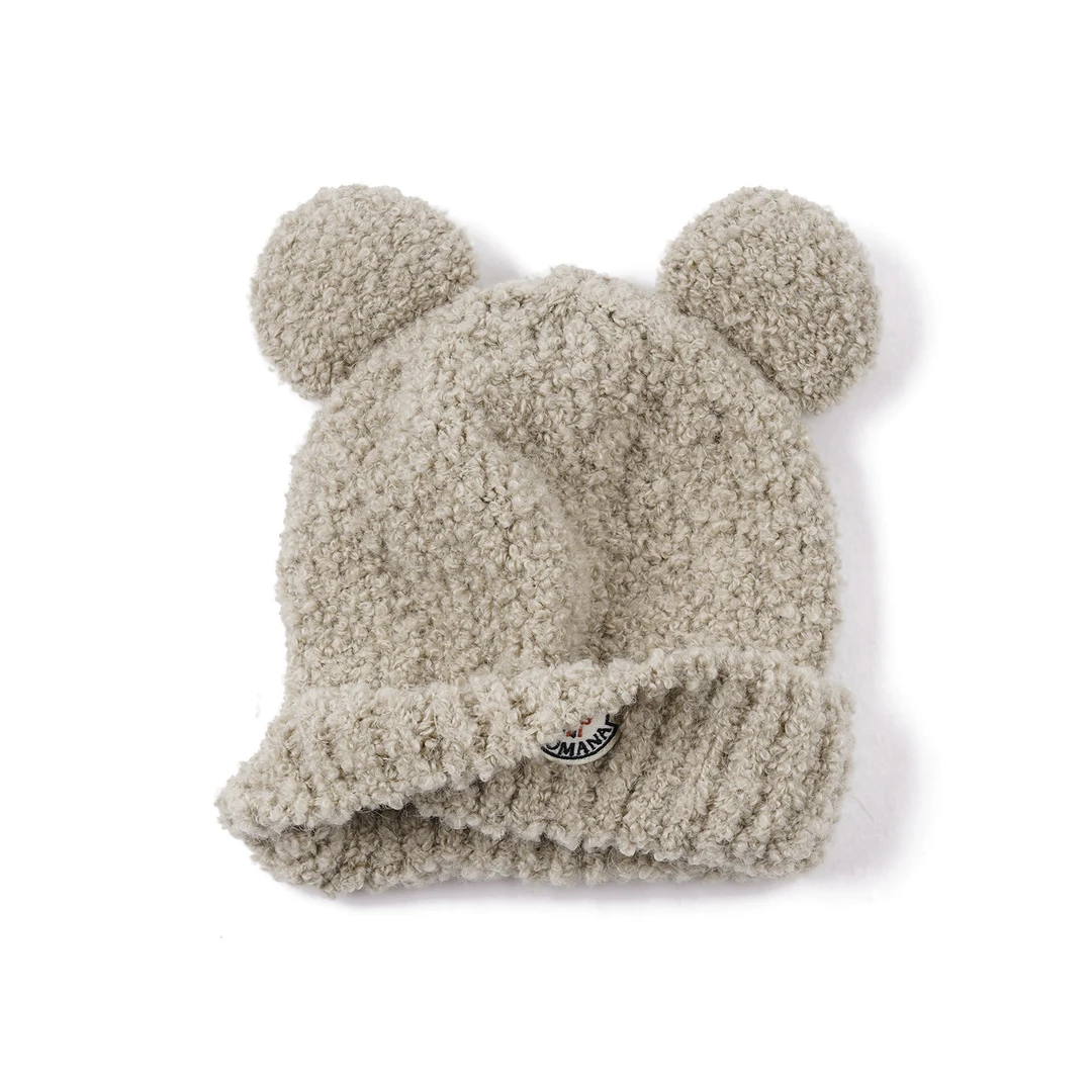 林肉肉【可爱圈圈纱耳朵帽】羊驼+羊毛FH24MZ886毛绒绒柔软舒适帽子