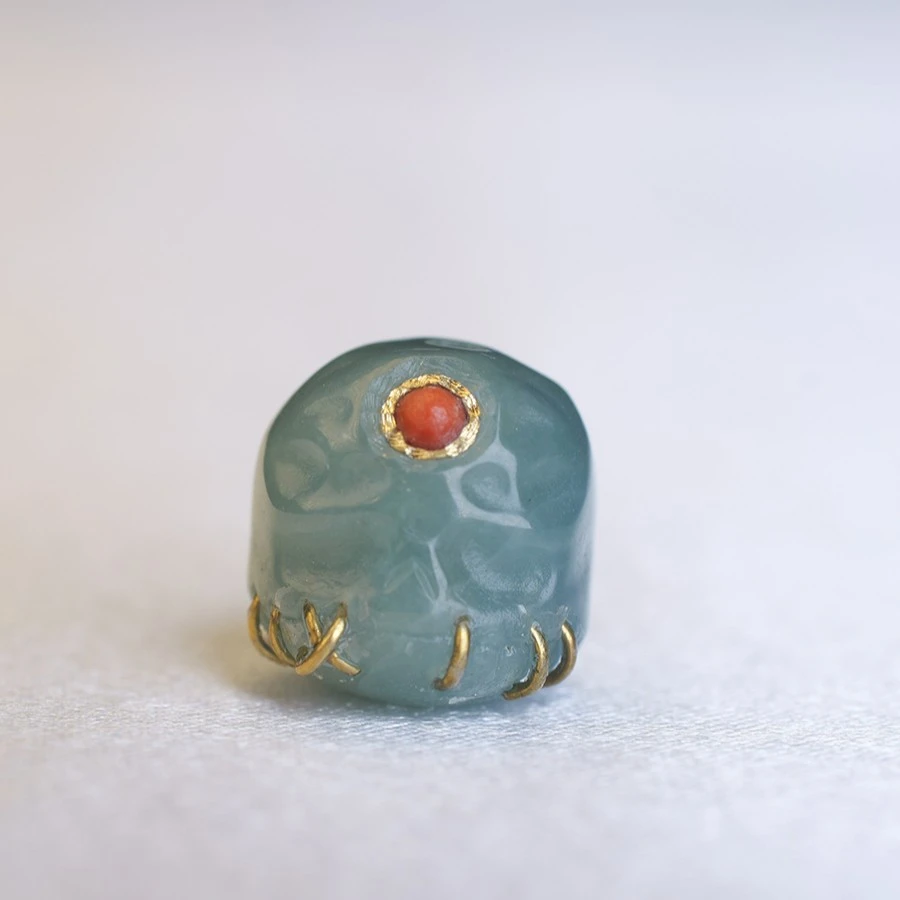 编号516----危料翡翠蓝水呆呆1.0mm左右