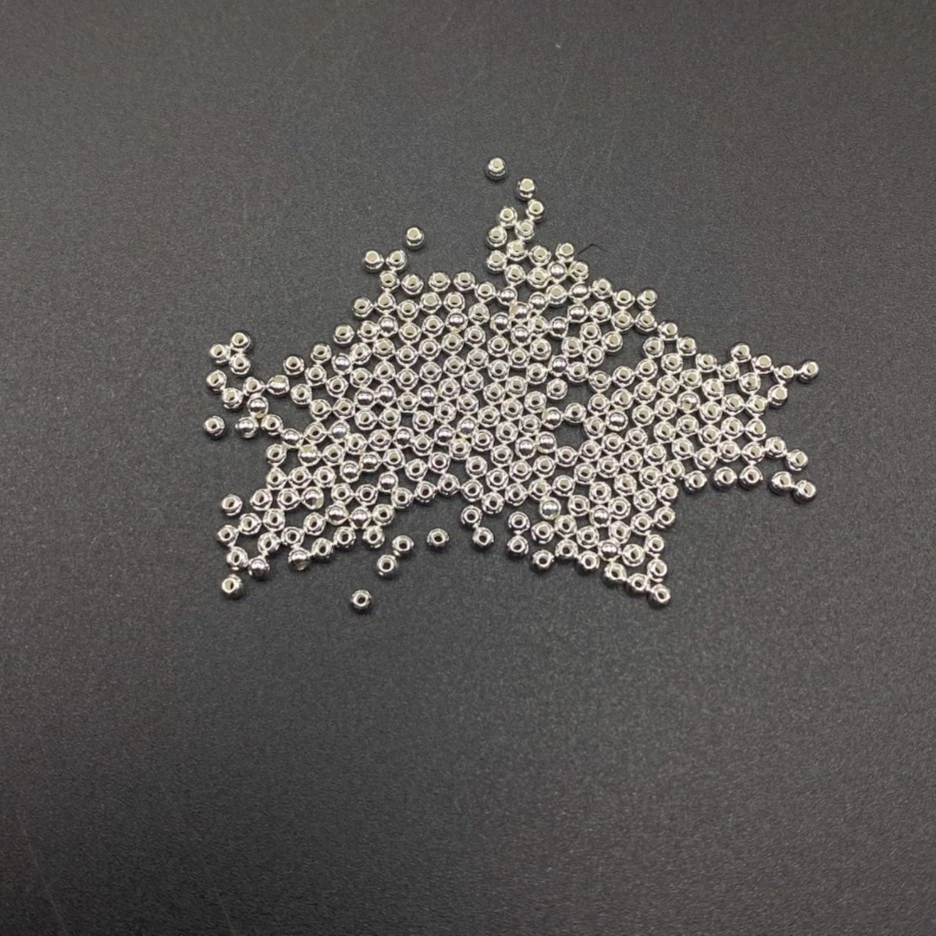 足银银制品 DlY珠子小孔光珠2毫米-3毫米直径-银饰品